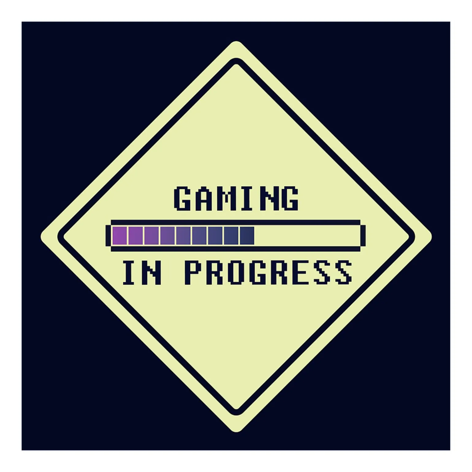 Toile imprimée phosphorescente GAMING IN PROGRESS 40 x 40 cm - 4MURS