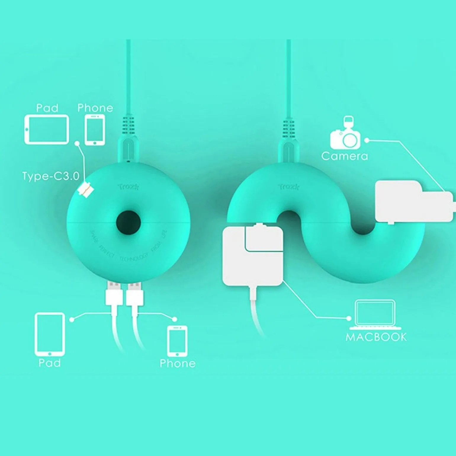 TROZK Chargeur DONUT coloris gris - 4MURS