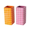 Vase CUBO coloris Orange/Rose - 4MURS