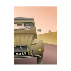 Vissevasse Affiche 2CV CITROËN 30 x 40 cm - 4MURS