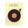 Vissevasse Affiche LISTEN TO THE MUSIC 30 x 40 cm - 4MURS