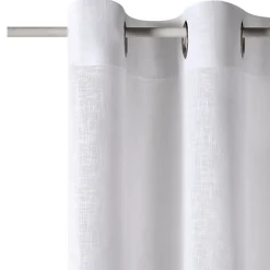 Voilage ASPECT LIN coloris blanc 145 x 260 cm - 4MURS