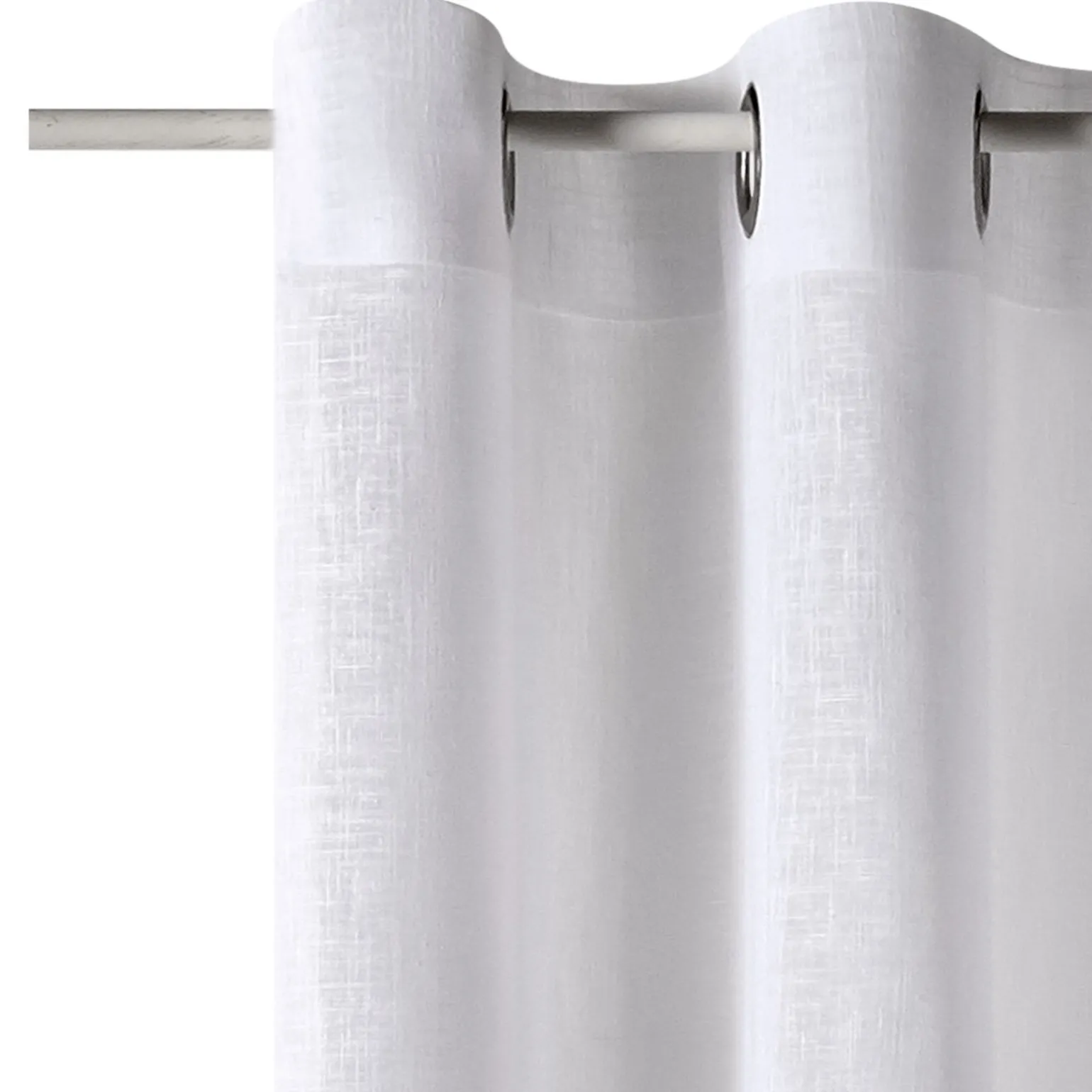 Voilage ASPECT LIN coloris blanc 145 x 260 cm - 4MURS