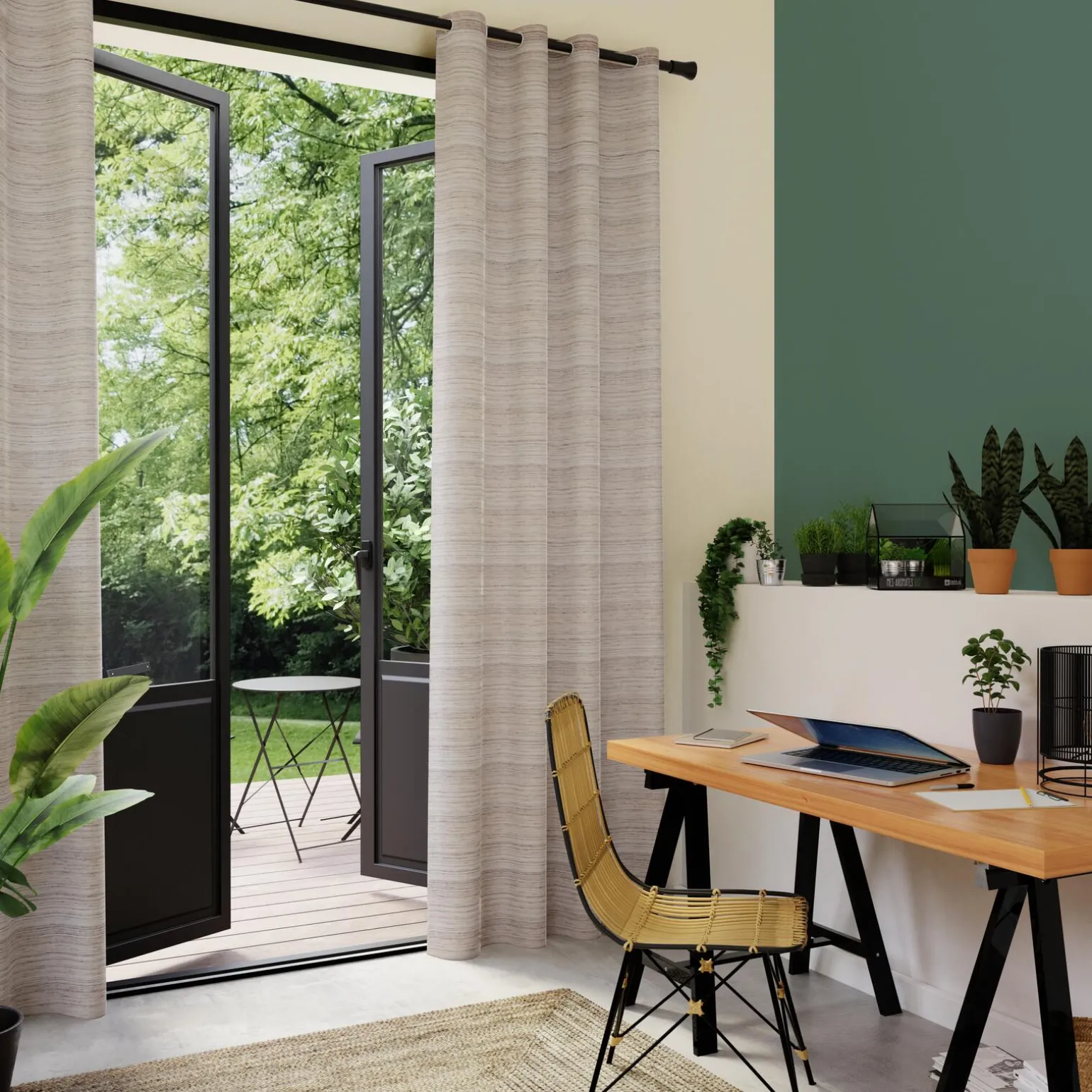 Voilage BOHOU coloris naturel 140 x 240 cm - 4MURS