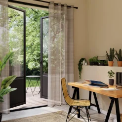 Voilage CANOAS coloris gris 140 x 260 cm - 4MURS