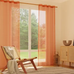 Voilage CANOAS coloris terre brulée 140 x 260 cm - 4MURS