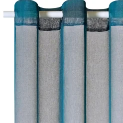 Voilage COLORS coloris bleu canard 140 x 260 cm - 4MURS
