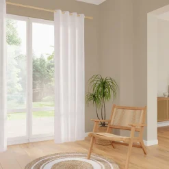 Voilage FLOT BLEU coloris blanc 145 x 240 cm - 4MURS