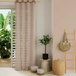 Voilage GHARDAIA coloris beige rosé 140 x 240 cm - 4MURS
