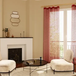Voilage IRIBE coloris marsala 140 x 240 cm - 4MURS
