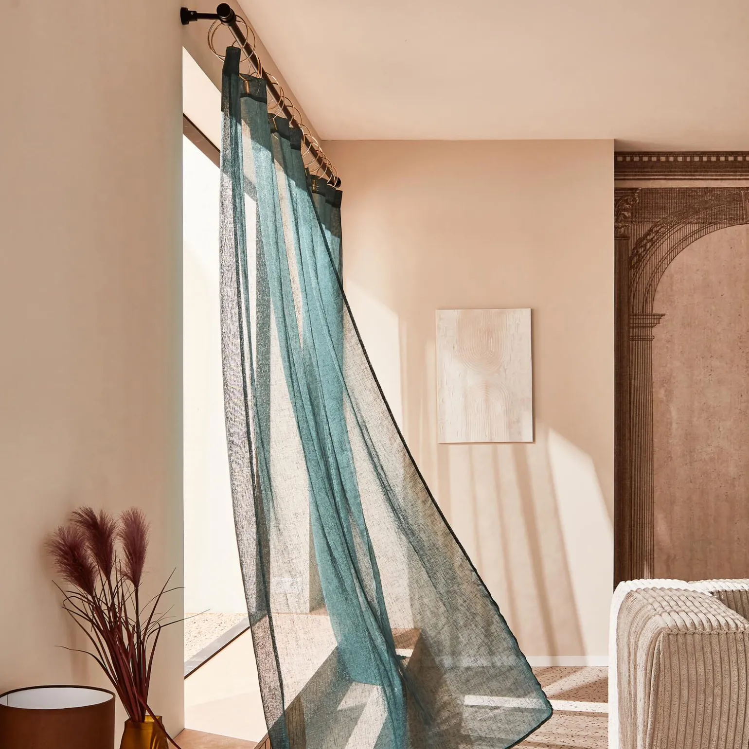 Voilage IRIBE coloris émeraude 140 x 240 cm - 4MURS