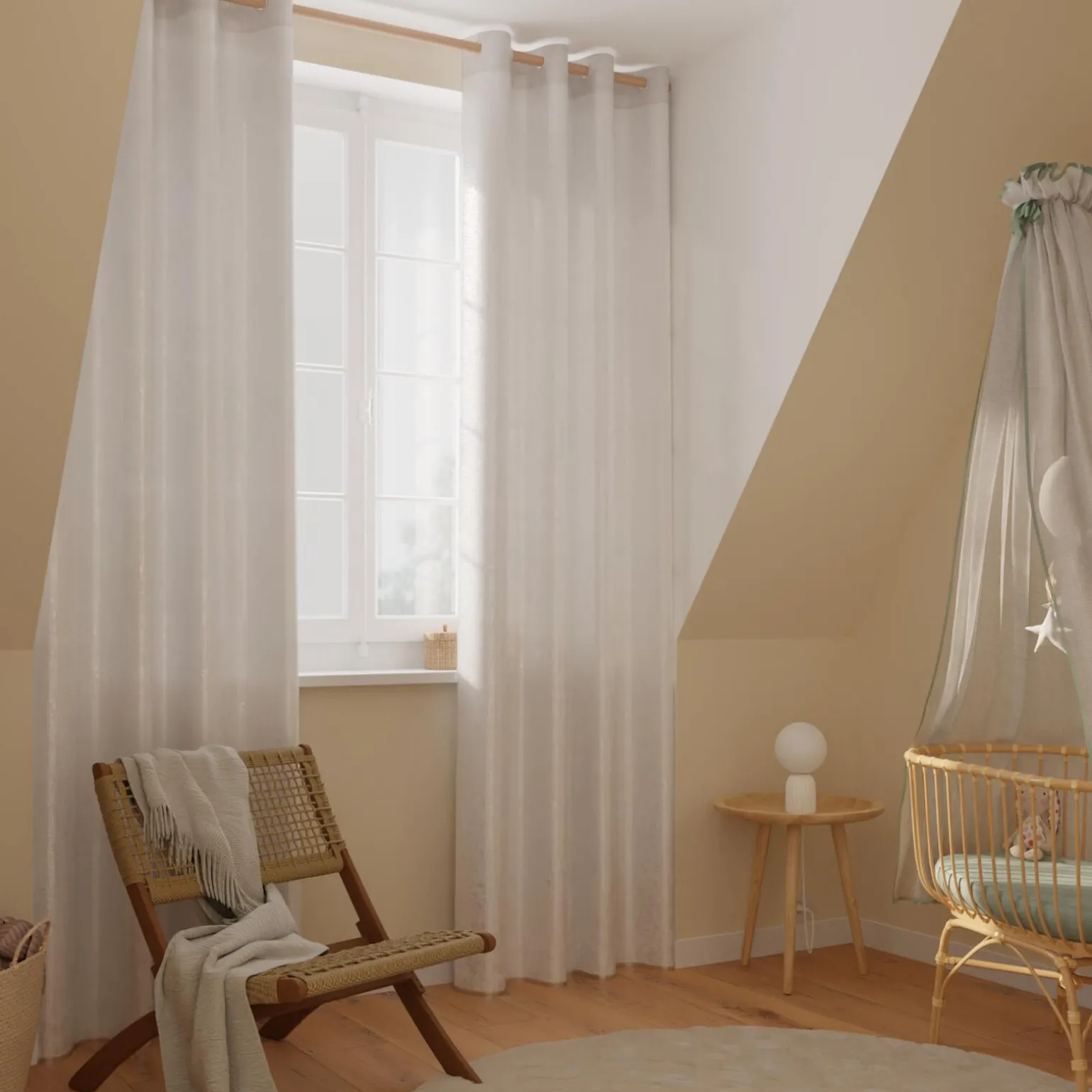 Voilage IRISE coloris blanc 140 x 240 cm - 4MURS