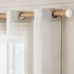 Voilage Lin ECCI coloris kaki 140 x 280 cm - 4MURS