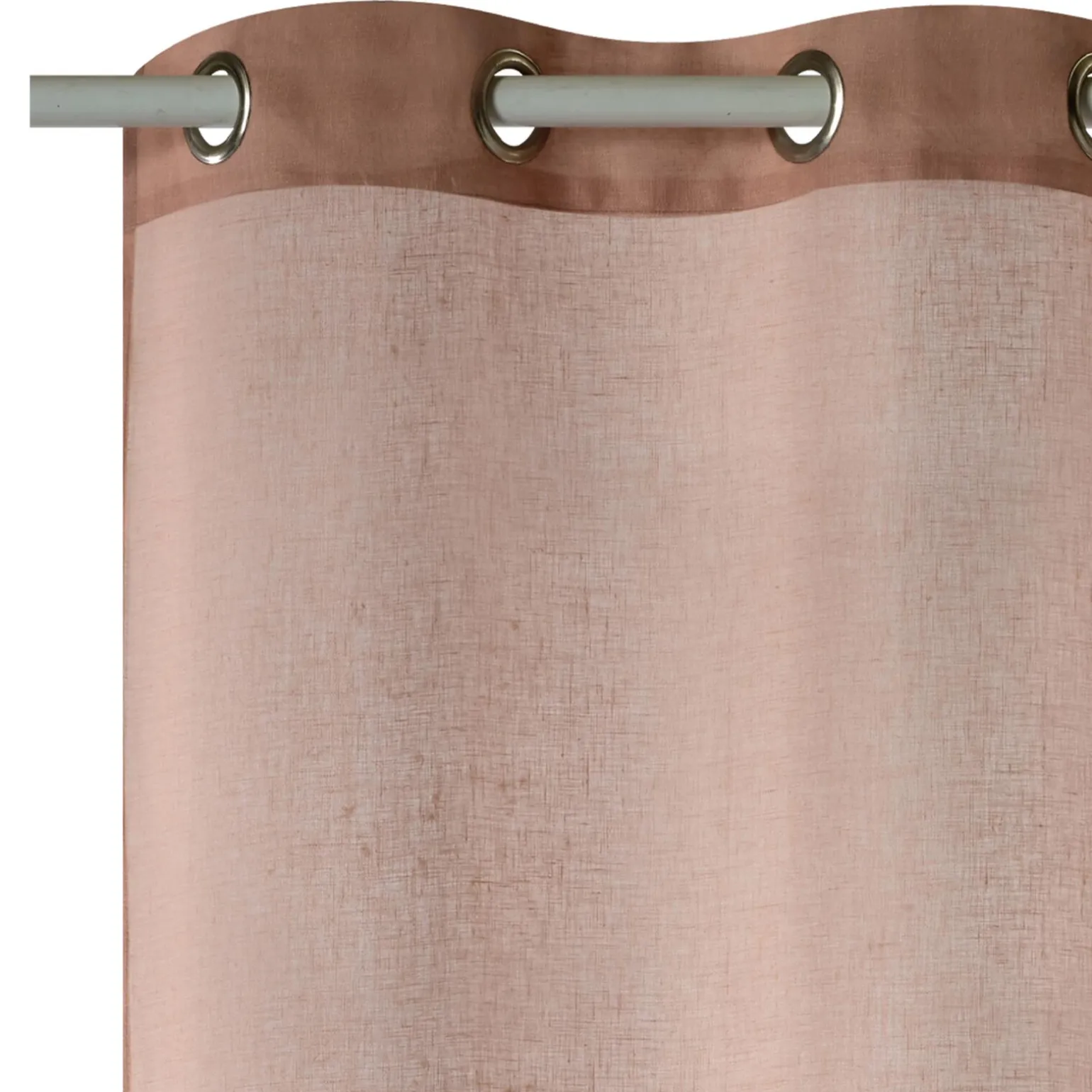 Voilage Lin LINAE coloris rose nude 140 x 260 cm - 4MURS