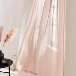 Voilage Lin LINAE coloris rose nude 140 x 260 cm - 4MURS