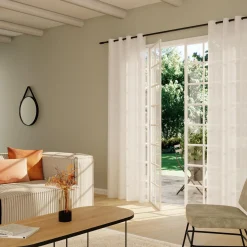 Voilage LINETTE coloris blanc 145 x 240 cm - 4MURS