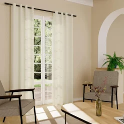 Voilage LINETTE coloris beige 145 x 240 cm - 4MURS