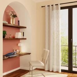 Voilage LOUISY coloris blanc 140 x 240 cm - 4MURS