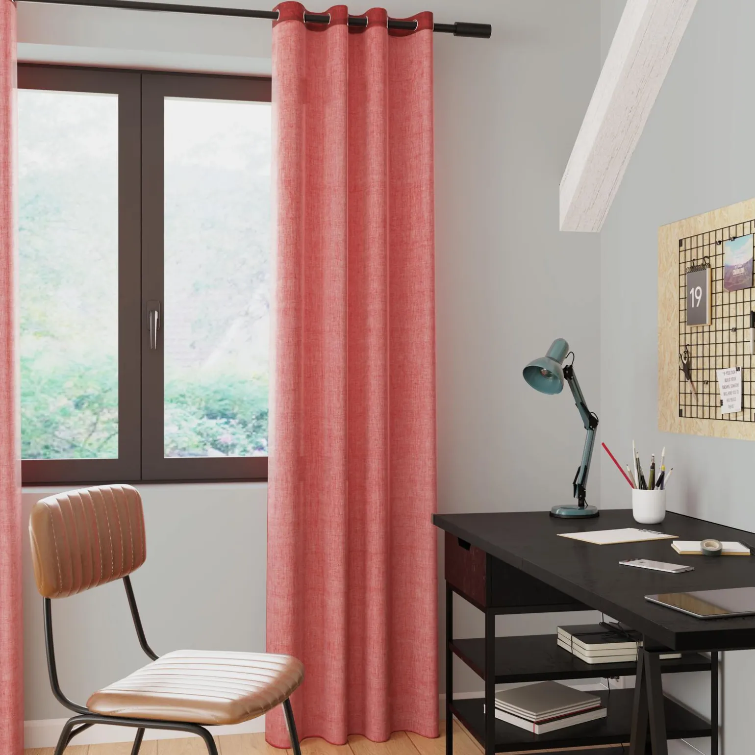 Voilage NOLAN coloris poterie 140 x 240 cm - 4MURS