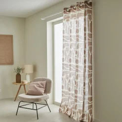 Voilage NYOS coloris terre de sienne 140 x 240 cm - 4MURS