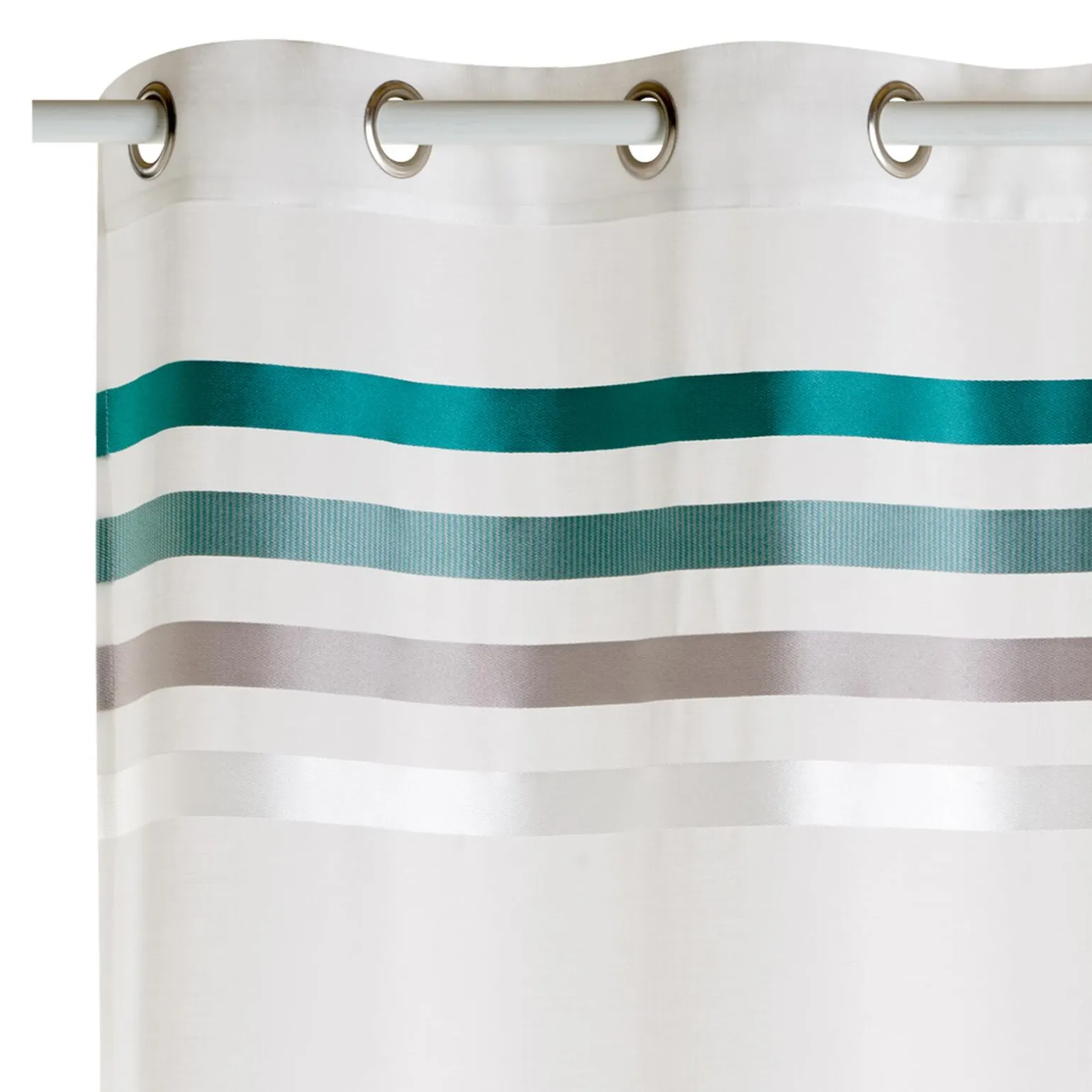 Voilage OSYA coloris bleu paon 140 x 240 cm - 4MURS