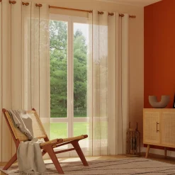 Voilage OUREA coloris roux 140 x 240 cm - 4MURS