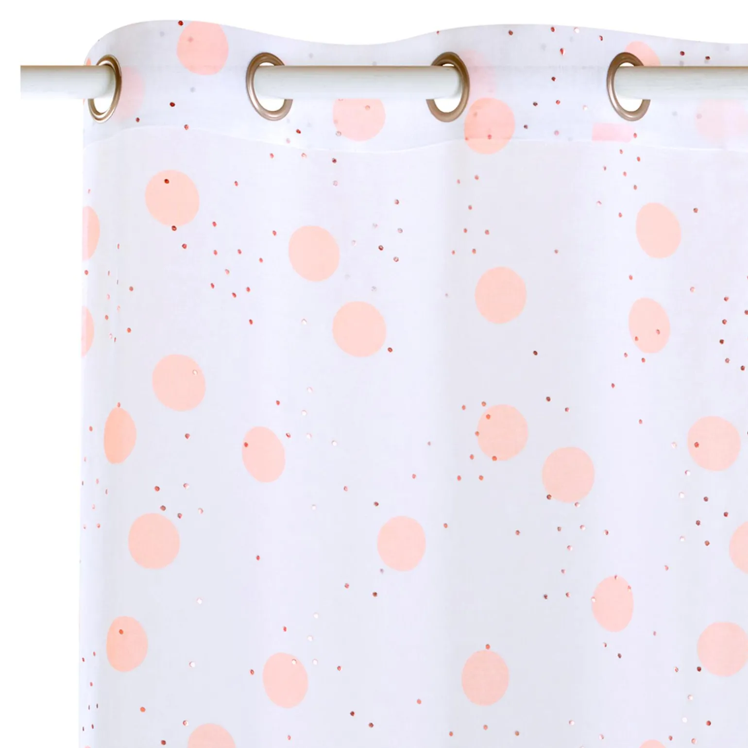 Voilage PUNTINI coloris pêche 140 x 240 cm - 4MURS