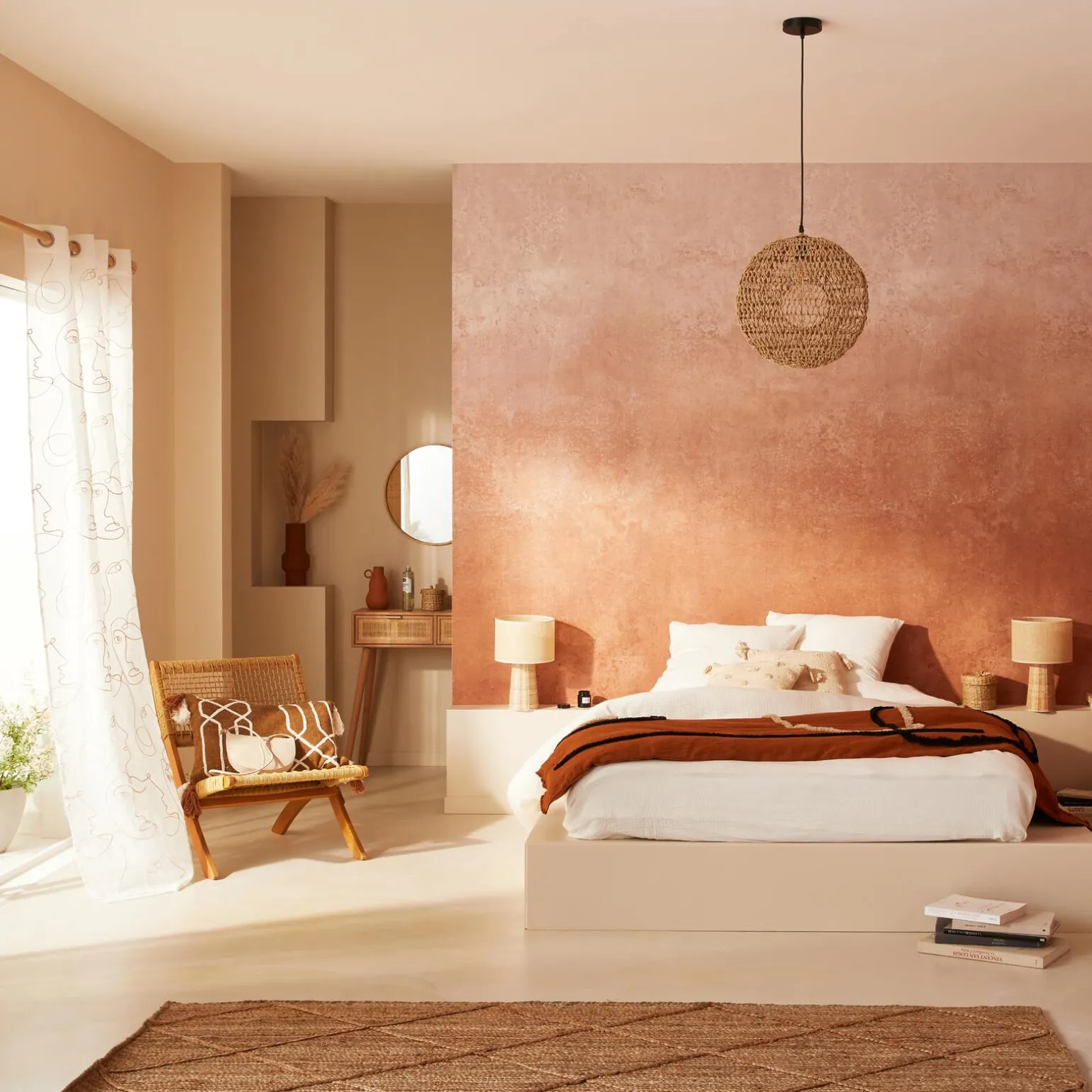 Voilage SCHIZZO coloris lin 140 x 240 cm - 4MURS