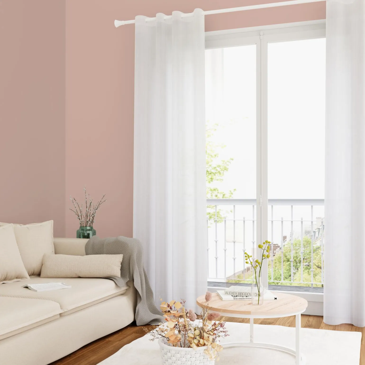 Voilage SENTIA coloris écru 140 x 250 cm - 4MURS