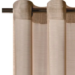 Voilage ÉTAMINE GIVRÉE coloris taupe 145 x 240 cm - 4MURS