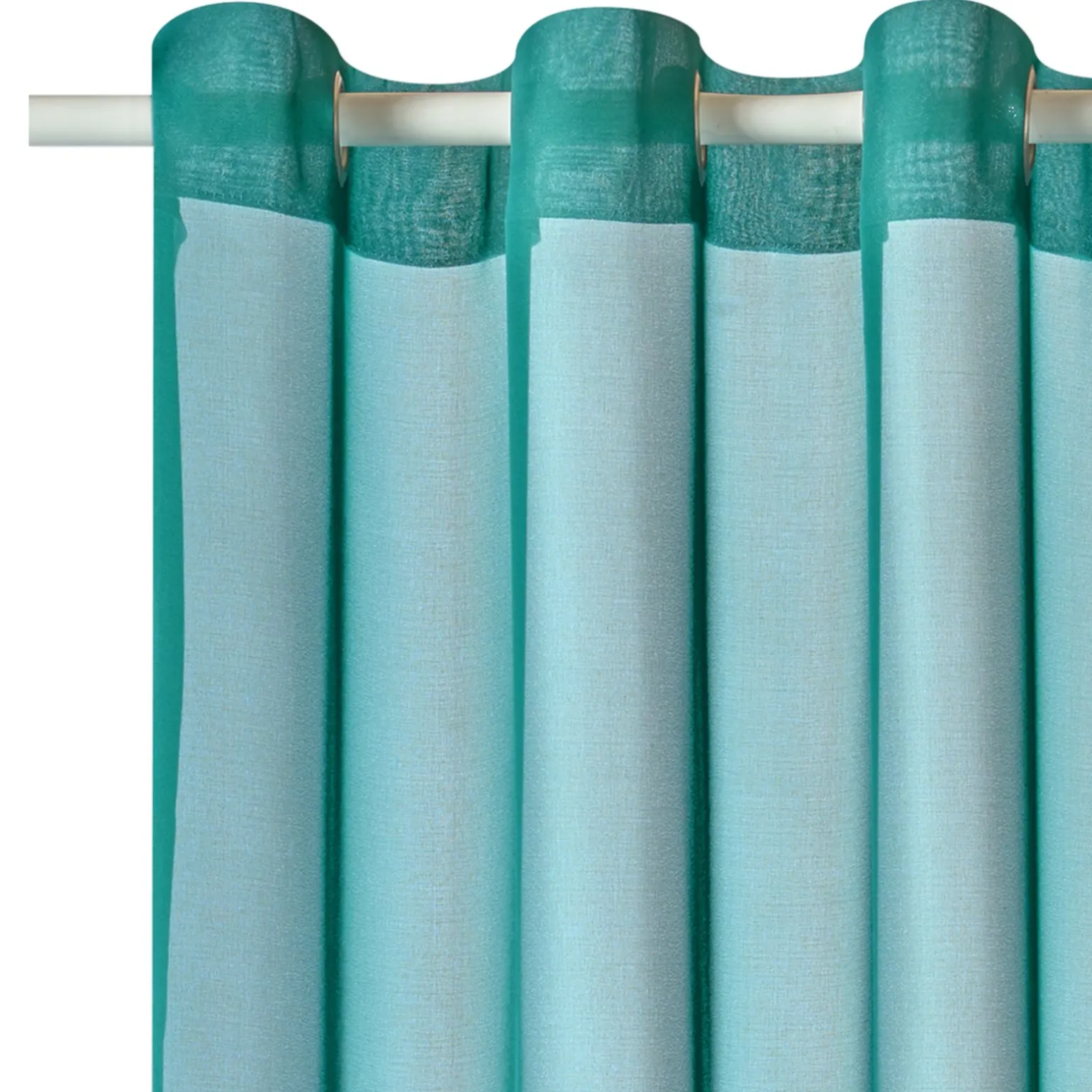 Voilage VOILE CHIC coloris bleu paon 145 x 240 cm - 4MURS
