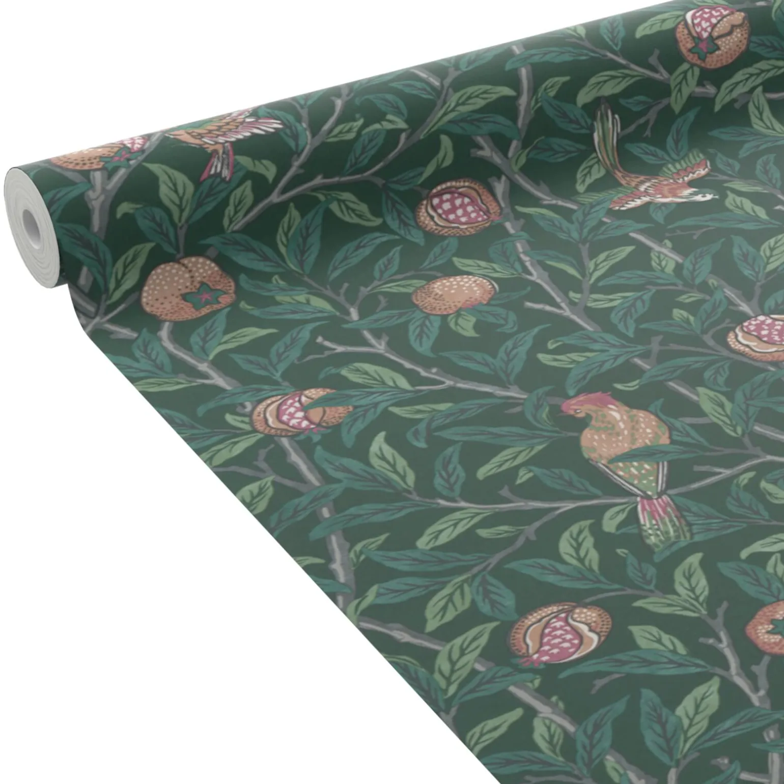 William Morris at Home Papier peint intissé POMEGRANATE Vert foncé