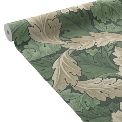 William Morris at Home Papier peint intissé ACANTHUS vert feuille