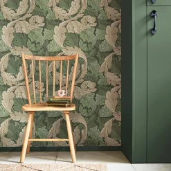 William Morris at Home Papier peint intissé ACANTHUS vert feuille