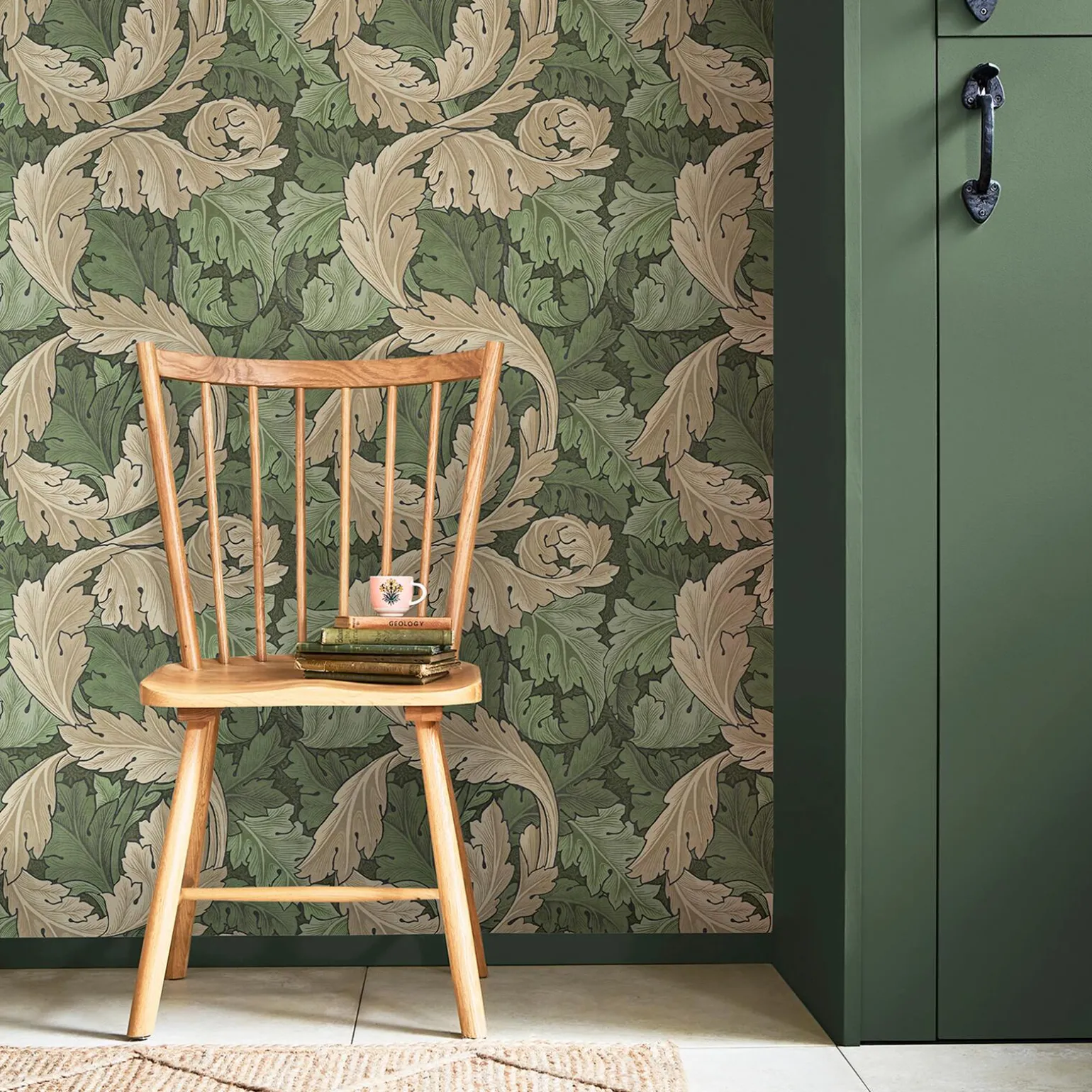 William Morris at Home Papier peint intissé ACANTHUS vert feuille