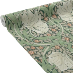 William Morris at Home Papier peint intissé PIMPERNEL vert feuille