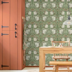 William Morris at Home Papier peint intissé PIMPERNEL vert feuille