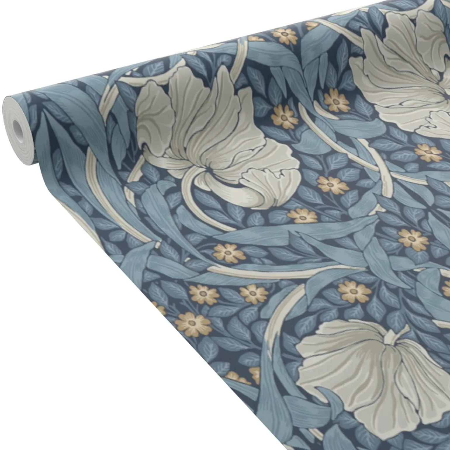 William Morris at Home Papier peint intissé PIMPERNEL bleu marine