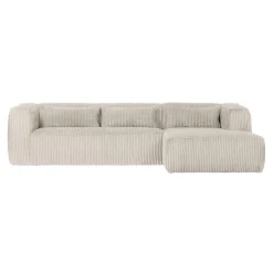 WOOOD Canapé d'angle BEAN coloris RIBCORD NATUREL 4 places - 4MURS
