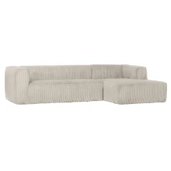 WOOOD Canapé d'angle BEAN coloris RIBCORD NATUREL 4 places - 4MURS