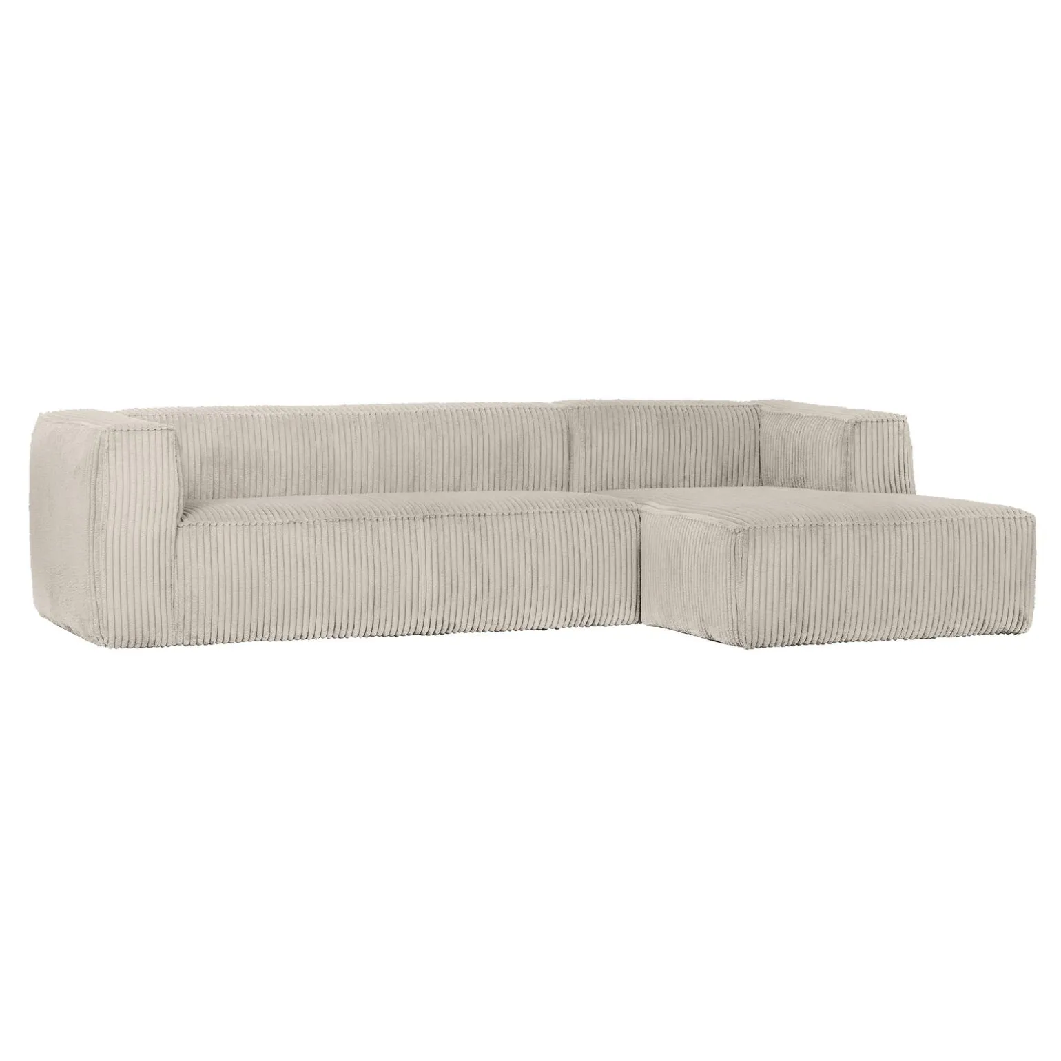 WOOOD Canapé d'angle BEAN coloris RIBCORD NATUREL 4 places - 4MURS